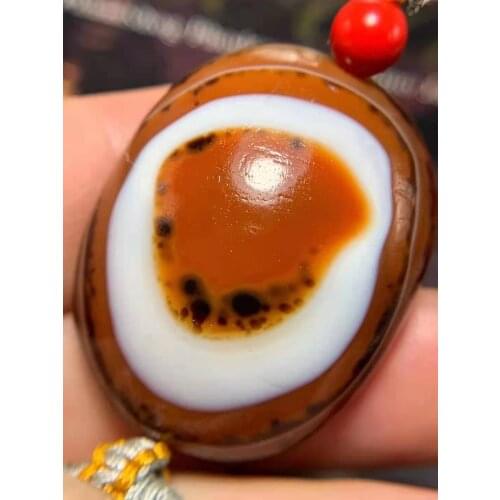Antique Collectibles Grease Lubricated West Asian Sheep Eye Beads Natural Agate Wrapped Silk Dzi Beads Tibetan Jewelry Retro Fas