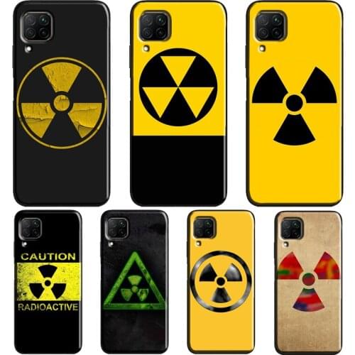 Nuclear Radiation Warning Sign Case For Huawei P30 Lite P20 P40 Pro Mate 20 P Smart 2021 2019 Nova 5T Honor 9X 8X 10i 8A