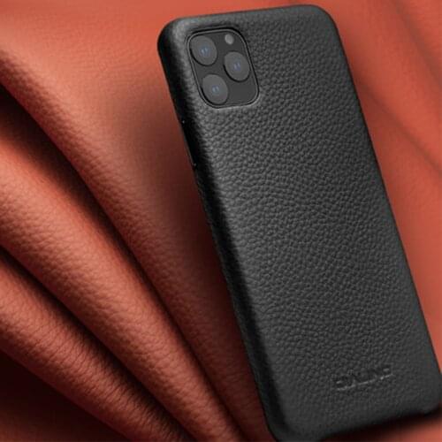 QIALINO Genuine Cow Leather Cover Skin for iPhone 11Pro Max/11Pro Case Ultra-thin Protective Shell for iPhone 11 Funda Coque