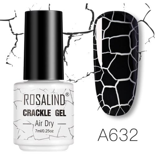 ROSALIND Crackle Gel Nails Air Dry Polish Need Base Color Gels Lacquer Hybrid Varnishes Soak Off Semi Permanent Nails Art