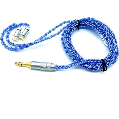 Single crystal copper silver plated wire Headphone upgrade cable 152 core 8 stands