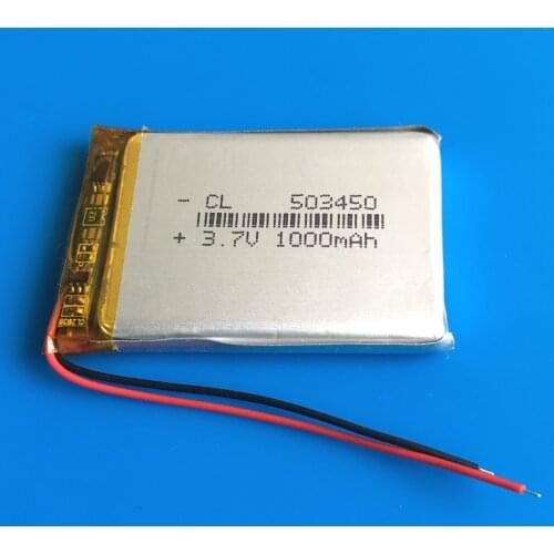 Polymer Lithium Rechargeable battery 1000 mAh Li-ion Lipo battery 3.7V 503450 053450 for smart phone DVD mp3 mp4 Led Lamp camera