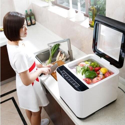 220V Vegetable & Fruit & Meat Washing Machine Food Visinfection Detoxification Machine Automatic Food Purifier EU/AU/UK/US Plug