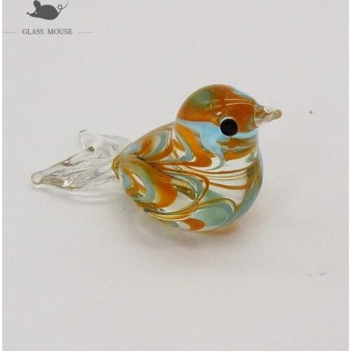 Miniature murano glass bird decorative Figurine Japan Style Home garden decor accessories lovely handmade glass Animal statue