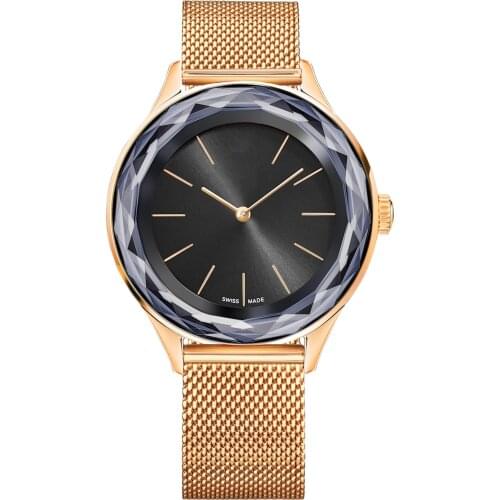 Fashion high-grade two-color wide rose gold watchchain lovers business boutique watch, 2 colors, free mail, exclusive gift