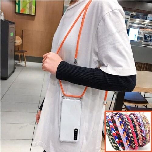 Soft Silicone Clear Phone Case With Lanyard For LG Stylo 7 6 5 Velvet 2 Pro V60 thinQ K51S Q61 K92 5G Airbag Shockproof Cover