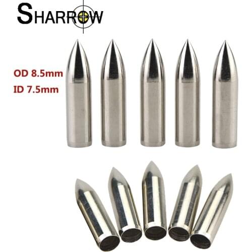 20/50pcs Archery Arrowheads Broadheads 84 Grains Stainless Steel ID 7.5mm Hunting Arrow Heads for Recurve Compound Bow Shooting