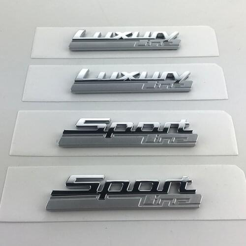 New Luxury Line Sport Line Fender Emblem for BMW 730 740 750 750Li Side Logo Car Styling Refitting Upgrade Sticker Chrome& Matte