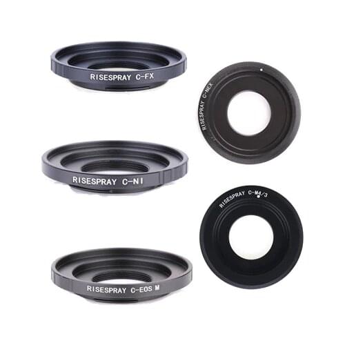 Adapter Ring C Mount Movie Lens for EOS M FX NEX M4/3 N1 MFT Mount C-EOS M C-NEX C-FX C-M4/3 C-N1 CCTV Lens mount adapter ring