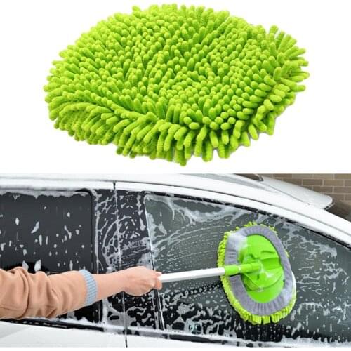 Adjustable 360 Degree Spin Wet Mop Head,Microfiber Auto Cleaning Mop Head Refill Washing Mop Window Wash Tool Dust Wax Mop Soft