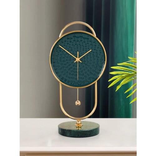 Luxury Modern Table Clock Digital Metal Nordic Mute Ceramics Pendulum Desk Clock Office Reloj De Mesa Home Decor Clock DA60ZZ