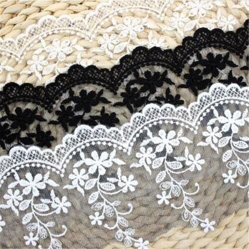 20Yards Beige Ivory Black Accessories Handmade diy Home Sofa Skirt Decoration Mesh Embroidery Lace Mesh 15cm