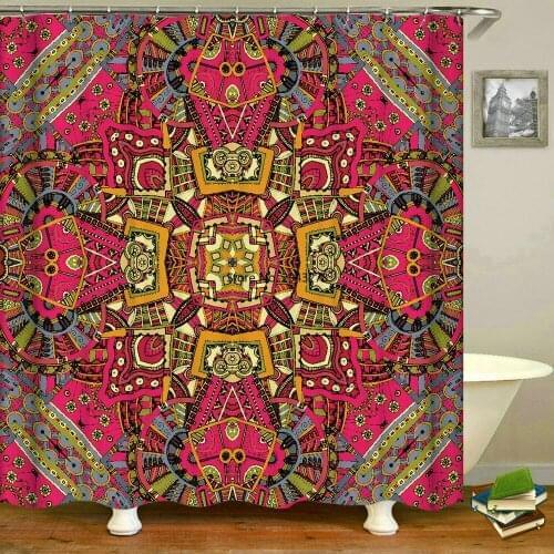 3d Printing Modern Bohemia India Shower Curtain Bathroom Waterproof Bath Curtain With Hooks Washable Cloth Home Decoration