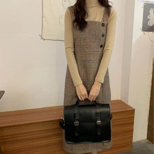 2021 New Korean Fashion Shoulder Bag Ladies Trend big Buckle Messenger Bag Handbag Luxury Women Crossbody Bag Female