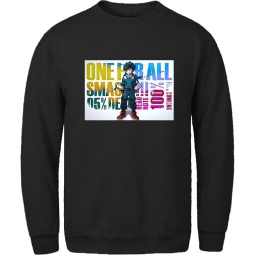 Sweatshirt Mens Long Sleeve My hero Academy Hoody Male Hipster Outwear Pullovers Homme 2020 New Long Sleeve Sudaderas Masculino