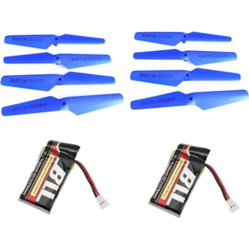Syma X5 / X5C-1 X5SC H5C 2.4G RC x5c helicopter UAV parts blue master blade propeller and 600mAh battery