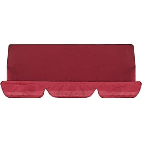 Terrace Swing Chair Cover 2 Pieces / Set Universal Garden Chair Dustproof 3-Seater Outdoor Cover (Red)