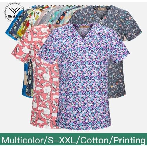 High Quality Spa Uniform Pet Grooming Agency Work Scrubs Tops Beauty Salon Workwear Unisex Lab Uniform Health Workers Clothes