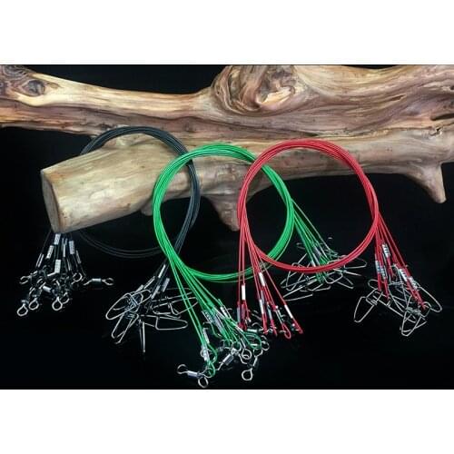 High Strength Steel Wire 50cm Fishing Line Seapole Telescopic Fishing Gear Wire Strong Pulling Front Weight Forward Line 2pcs