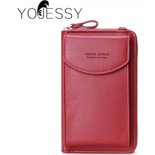 YOJESSY Bag Phone Pu Leather Ladies Crossbody Bags Purse Female Messenger Bag