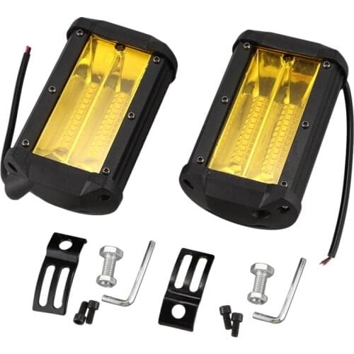 2PCS Waterproof 5inch 72W LED Work Light for Driving Fog Lamp Offroad Truck SUV
