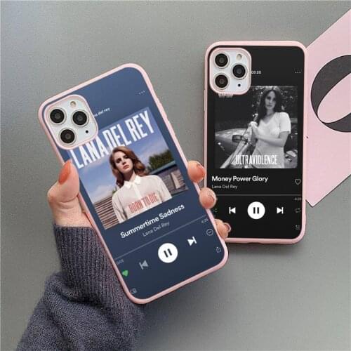 Lana Del Rey music player Album Phone Case Candy Color Pink for iPhone 11 pro XS MAX 8 7 6 6S Plus X 5S SE 2020 XR