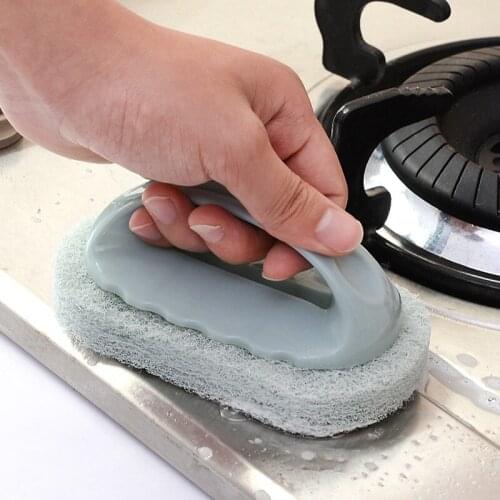 Cleaning Brush Cosas De Cocina Limpieza Hogar Magic Sponge Strong Decontamination With Handle Bathroom Cleaning Tools Tile Brush