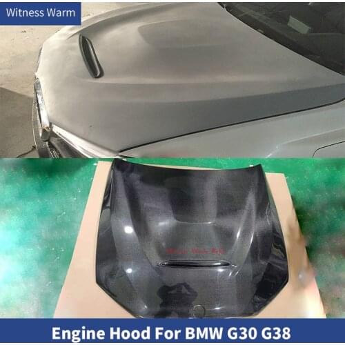 For BMW 5 Series G30 F90 M5 Sedan 4-Door 2017 -2020 Engine Hood Carbon Fiber / FRP Car Bonnet Cover Body Kit GTS Style
