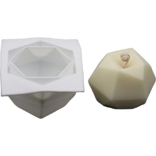 Geometry Stone shape Big Diamond shape Silicone Mold Candle Mold for Candle Making DIY Soap Mold m208