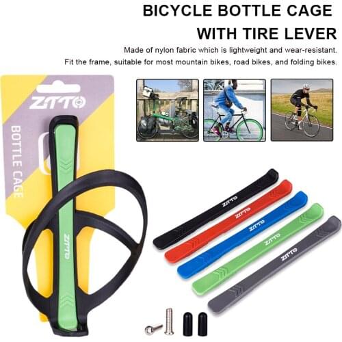 MTB Bicycle Water Bottle Holder Ultralight Nylon Water Bottle Cage With Tire Lever Bicycle Accessories For Mountain/Road Bike