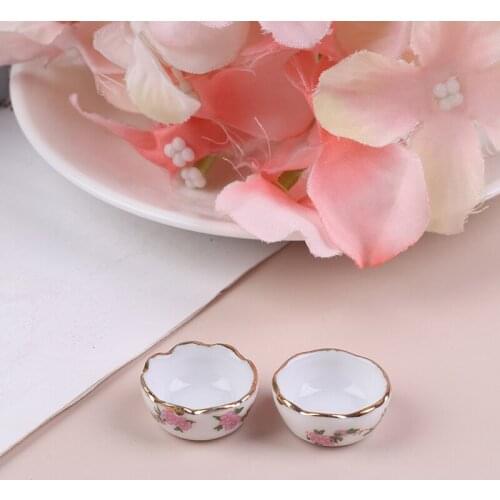 Mini Vintage Dessert plate DIY Miniatures For Dollhouses 1:12 Miniature Furniture