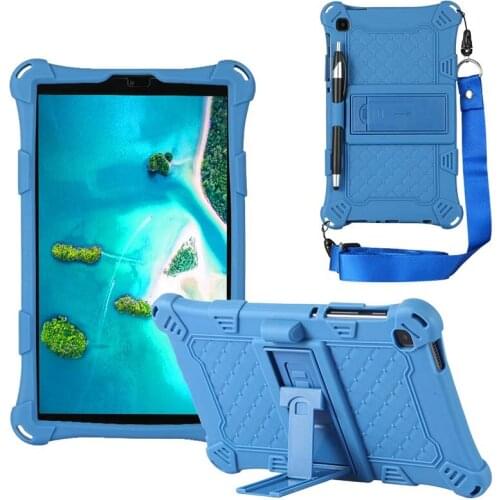 Case For Samsung Galaxy Tab A7 Lite 8.7 2021 SM-T220 SM-T225 T220 Anti-Drop Protection Soft Silicon Stand Holder