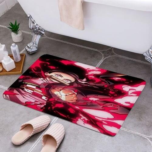Demon Slayer Cheaper Anti-slip Modern Area Rugs Living Room Balcony Bathroom Printed Carpet Doormat Hallway Bath Mat
