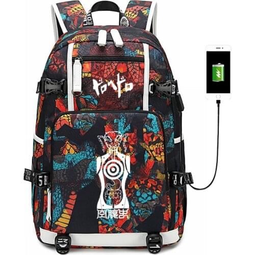 New anime Dorohedoro Backpack Cosplay Backpack USB Charging Bag for Teenager Boys Girls Student SchoolBag Laptop Bag Men
