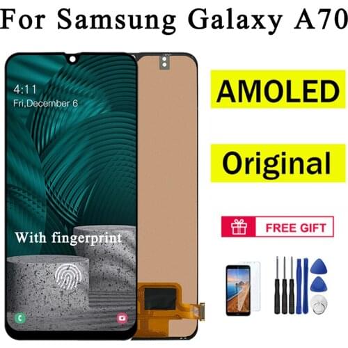 Original 6.7" AMOLED For Samsung Galaxy A70 LCD Display Touch Screen Digitizer For Samsung A70 LCD Screen Replacement Parts