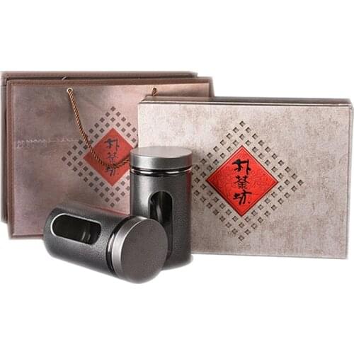 Personalized Gift Glass Bottles Christmas Cookie Round Dry Fruit Candy Tin Box Screw Plastic Lid with Clearly Window