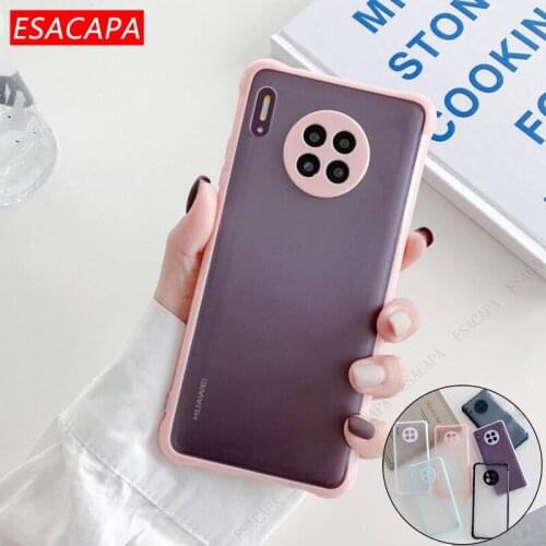 Shockproof Protection Camera Lens Phone Case For Huawei Mate 40 30 Pro Candy Color Translucent Silicone Back Case For Mate 40 30