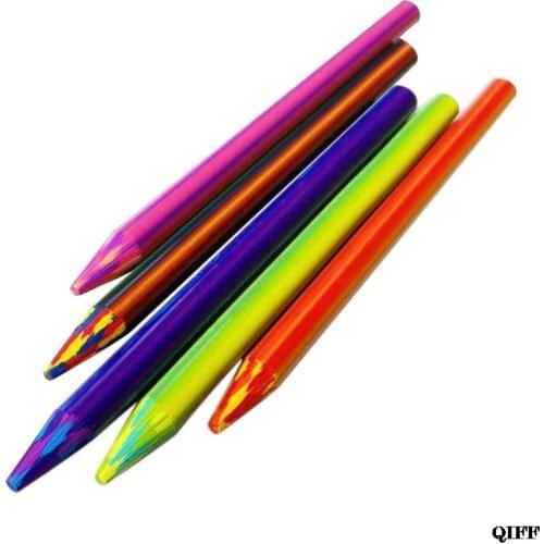 Drop Ship&Wholesale 5.6mmX90mm Magic Rainbow Pencil Lead Art Sketch Drawing Color Lead School Office Supplies July 24