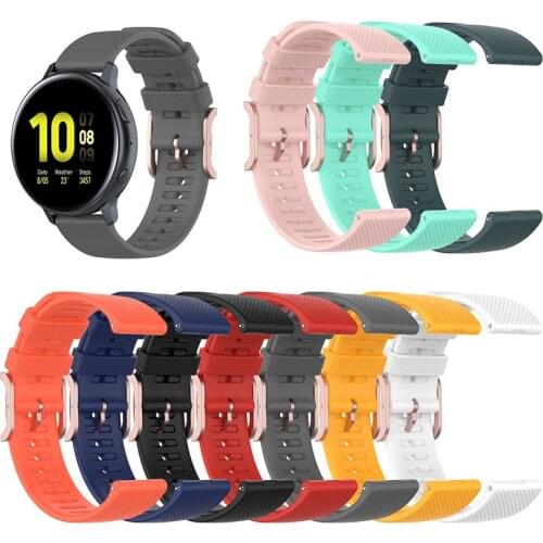 Silicone 20mm 22mm Strap for Samsung Galaxy Watch 42mm 46mm Active 1 2 3 S3 Huawei Watch gt 2 Garmin vivoactive 3 Band Bracelet