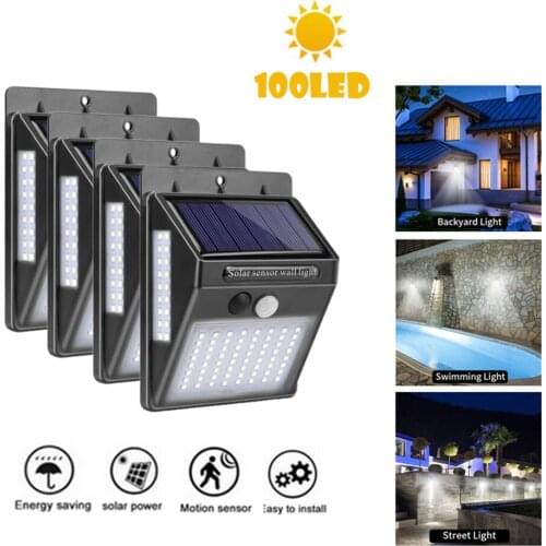 1-4pcs luz Solar Light Outdoor Powered Waterproof Motion Sensor Street solar lamp Garden Decoration Sun Light Charging 3 side ne