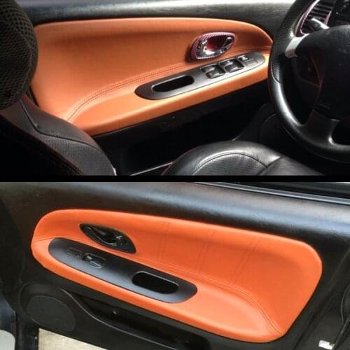 Microfibre Leather Decorated Doors Panel Armrest Protective Cover For Soueast Motor Lioncel Lancer CAB062