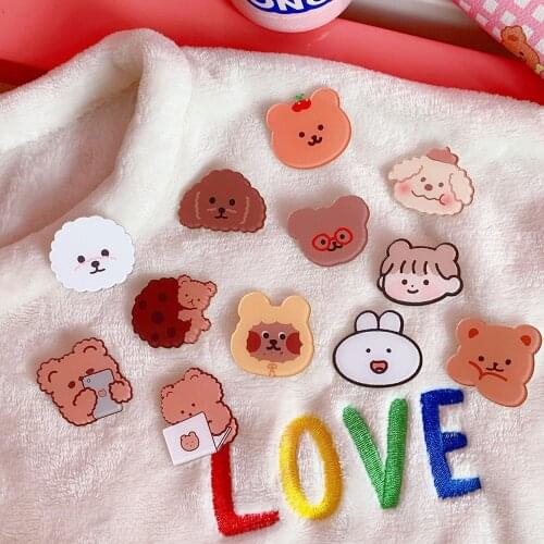 1 PCs Cartoon Cute Rabbit Acrylic Brooches Kawaii Dog Animal Badge Icons on The Backpack Badges for Girl Kids Clothes Pin Brooch