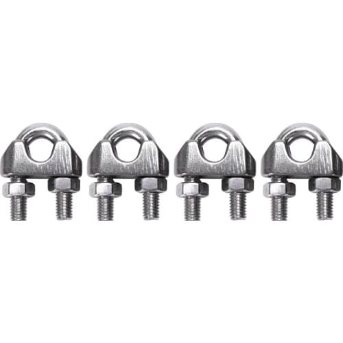 10 Pcs Male Thread 5mm Wire Rope Clip Cable Clamp Fastener