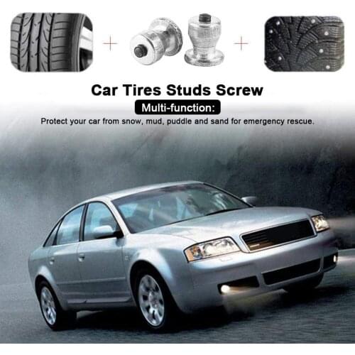 100PCS Car Tires Studs Screw Anti-Slip Snow Tire Wheel Spikes Hard Alloy Studs 8-10-2AL Car Accessories