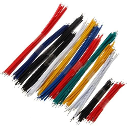 130 Pcs 13 Value 24AWG Breadboard Jumper Cable Wire Kit Double Tinned Colorful