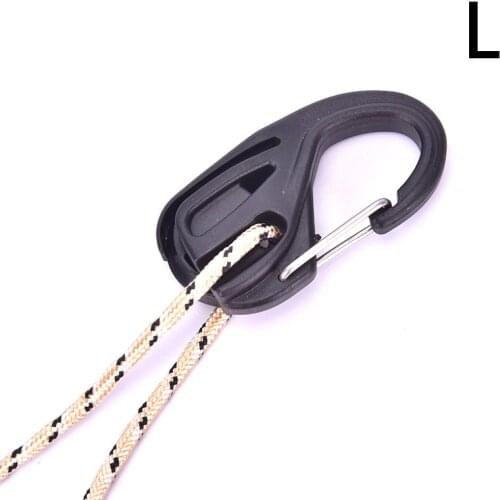 2pcs Cord Tightener Lightweight Tie-Down Rope Carabiner Hook Tool Tent Fastener