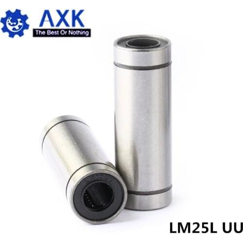 2pcs/lot Free Shipping LM25LUU long type 25mm linear ball bearing CNC parts for 3D printer