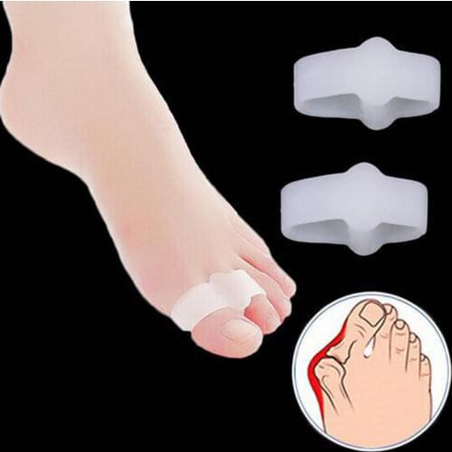 2pcs Silicone Gel Thumb Corrector Foot Care Relief Pads Hallux Valgus Finger Straightener Bunion Little Toe Protector Separator