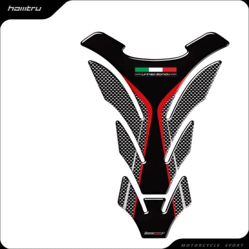 3D Carbon-look Motorcycle Tank Pad Protector Decal Stickers Case for Aprilia RV4 Italy Flag Tank