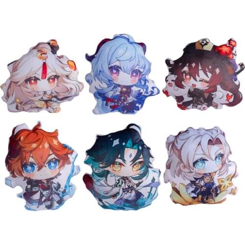 40CM Anime Game Genshin Impact Pillows Doll Barbatos Albedo Xiao Morax Ganyu Cosplay Costume Props Plush Cartoon Bolster